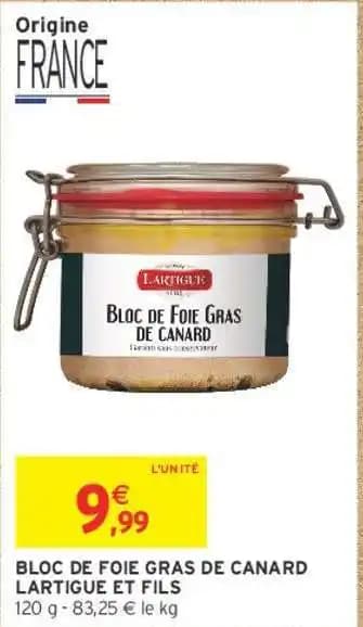 LARTIGUE ET FILS BLOC DE FOIE GRAS DE CANARD