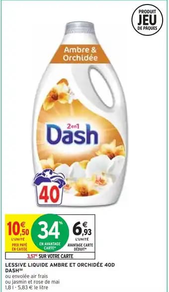 DASH Lessive liquide Ambre et Orchidée 40D(b)