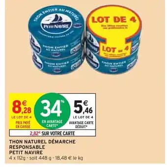 PETIT NAVIRE Thon naturel démarche responsable