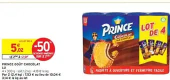 LU Prince goût chocolat