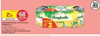 BONDUELLE Maïs sans résidu de pesticides