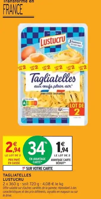 LUSTUCRU Tagliatelles aux oeufs plein air