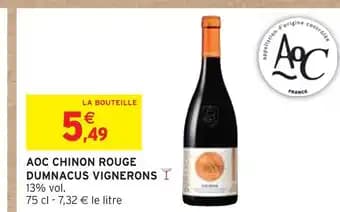 DUMNACUS VIGNERONS Aoc chinon rouge