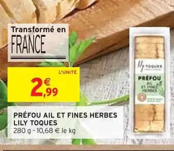 LILY TOQUES Préfou ail et fines herbes