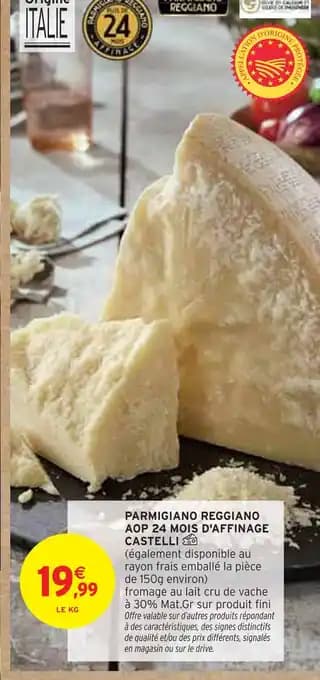 CASTELLI Parmigiano reggiano aop 24 mois d'affinage