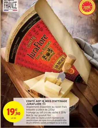 JURAFLOR Comté aop 18 mois d'affinage