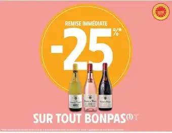 BONPAS -25% REMISE IMMÉDIATE SUR TOUT BONPAS