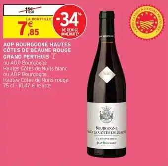 Aop bourgogne hautes côtes de beaune rouge grand perthuis 75 cl