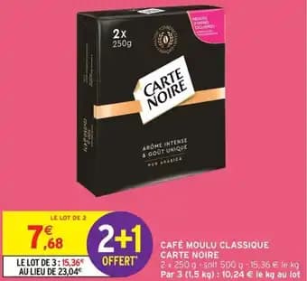 Café moulu classique carte noire 250 g