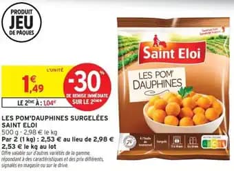 Les pom'dauphines surgelées saint eloi 500 g