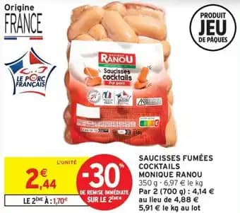 Promotion Exclusives de 2
Saucisses fumées : Découvrez l'Offre incontournable