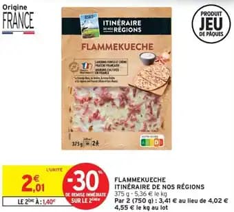 Flammekueche itinéraire de nos régions 375 g