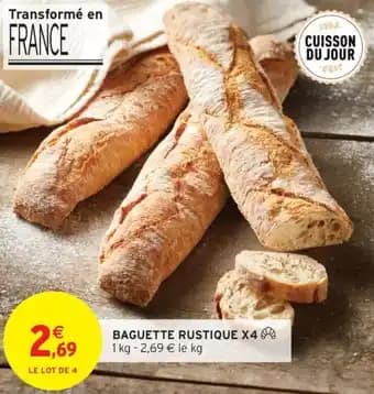 Baguette rustique x4 1 kg