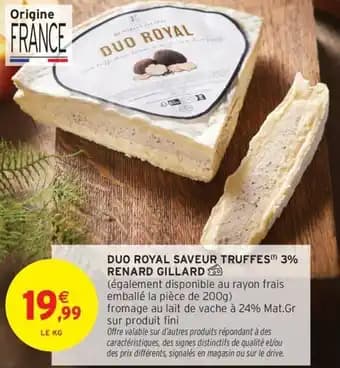 Duo royal saveur truffes 3 renard gillard 1 kg