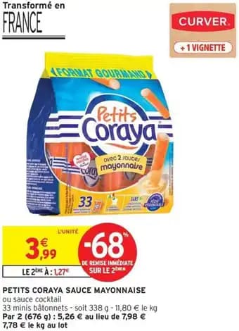 Petits coraya sauce mayonnaise 338 g