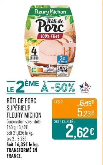 FLEURY MICHON Rôti de porc supérieur