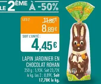 ROHAN Lapin jardinier en chocolat