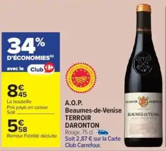 A.o.p. beaumes-de-venise terroir daronton 75 cl