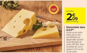 Emmentaler doux a.o.p 100 g