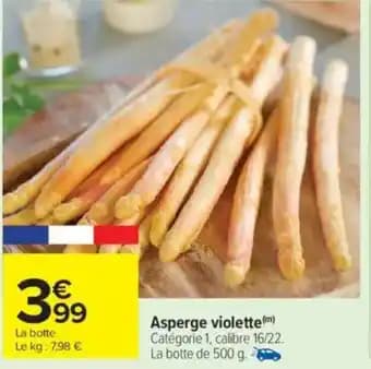 Promotion Exclusives de 8
            
        
        Asperge violette : Découvrez l'Offre incontournable