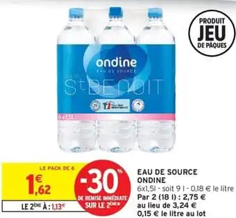 Eau de source ondine 1 l