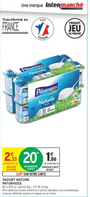 Promotion Exclusives de 18
            
        
        Yaourt nature : Découvrez l'Offre incontournable