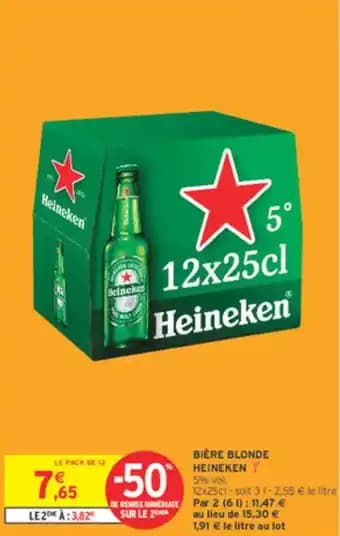 Promotion Exclusives de 15
            
        
        Heineken : Découvrez l'Offre incontournable