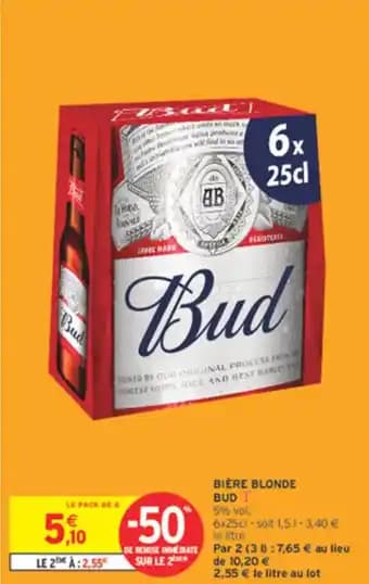 Promotion Exclusives de 5
            
        
        Bière blonde bud : Découvrez l'Offre incontournable