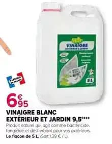 Vinaigre blanc extérieur et jardin 9.5°