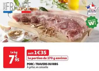 Porc travers ou ribs 1 kg