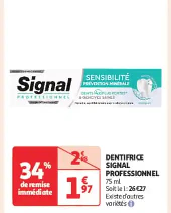 Promotion Exclusives de 3
Dentifrice signal : Découvrez l'Offre incontournable