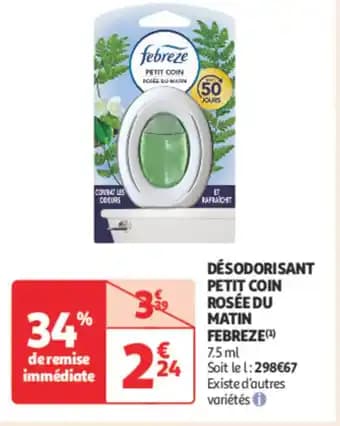 Promotion Exclusives de 11
Désodorisant : Découvrez l'Offre incontournable