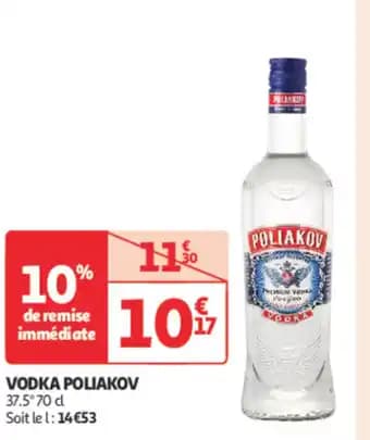 Promotion Exclusives de 11
            
        
        Vodka poliakov : Découvrez l'Offre incontournable