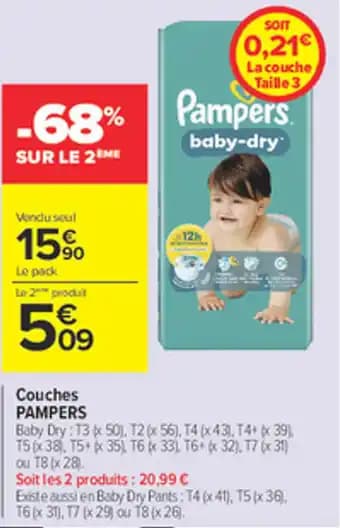 Promotion Exclusives de 10
            
        
        Pampers : Découvrez l'Offre incontournable