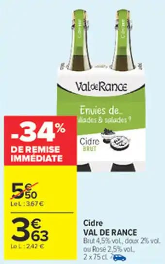 Promotion Exclusives de 1
            
        
        Val de Rance : Découvrez l'Offre incontournable