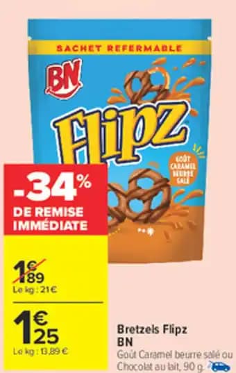 BN Bretzels Flipz 90 g