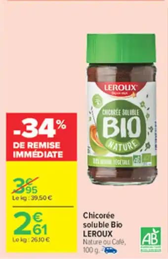 Promotion Exclusives de 1
            
        
        Chicorée soluble : Découvrez l'Offre incontournable