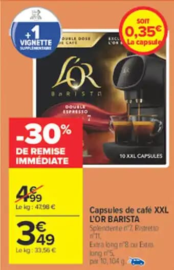 L'OR BARISTA Capsules de café XXL 1 l