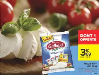 Promotion Exclusives de 5
            
        
        Galbani mozzarella : Découvrez l'Offre incontournable