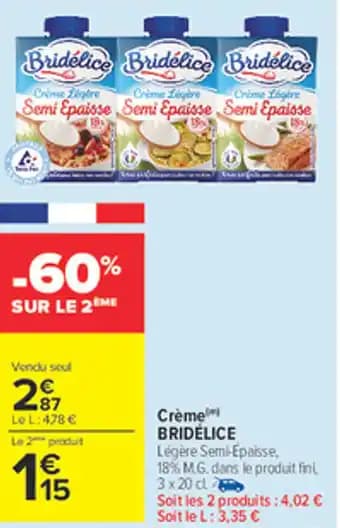 BRIDÉLICE Crème 3 x 20 cl