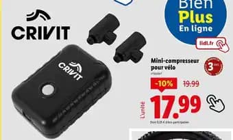 Crivit Mini-compresseur pour vélo