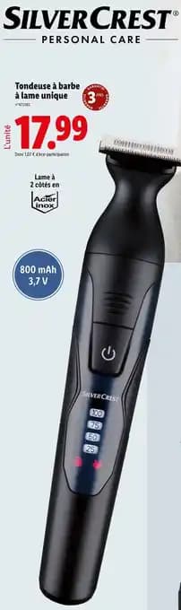 SILVERCREST Tondeuse à barbe à lame unique