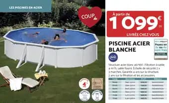 Piscine acier blanche