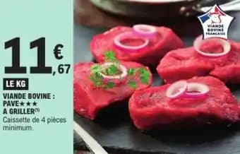 Viande bovine pave a griller 1 kg