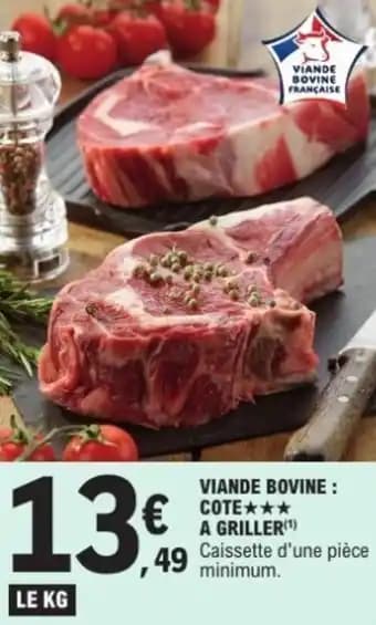 Viande bovine cote a griller 1 kg