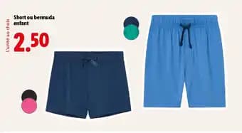 Short ou bermuda enfant