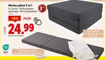 Matelas pliant 2 en 1