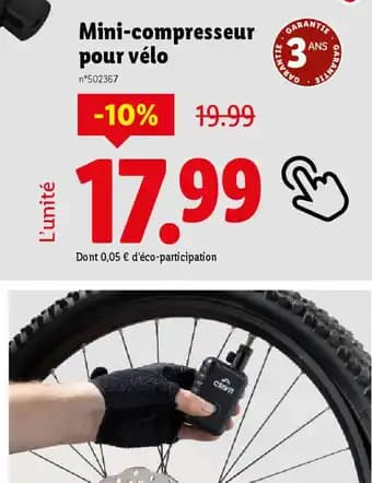 Mini-compresseur pour vélo