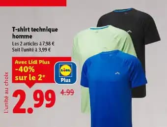 T-shirt technique homme