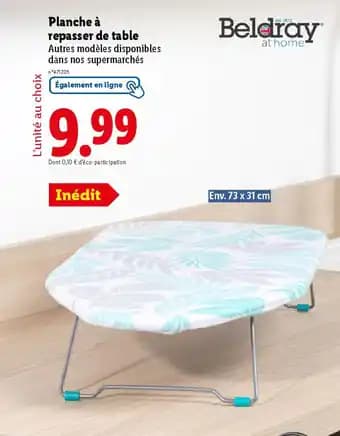 Planche à repasser de table